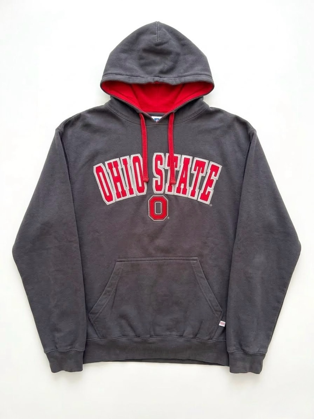Ohio State Buckeyes Hoodie Men XL Varsity Authentic Tackle Twill Gray Pullover